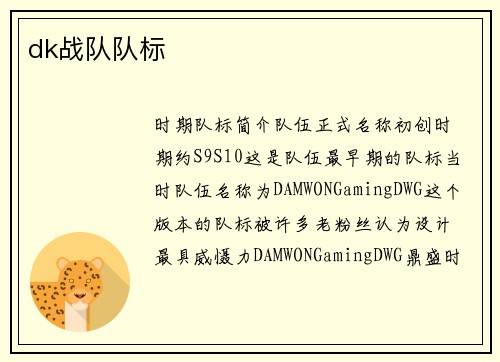 dk战队队标